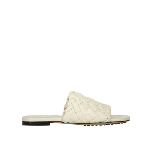 Mules in pelle di agnello bianca Bottega Veneta