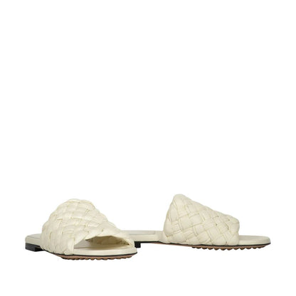 Mules in pelle di agnello bianca Bottega Veneta