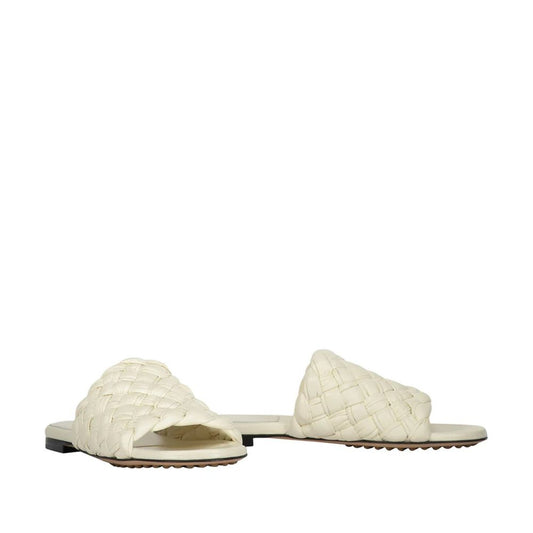 Mules in pelle di agnello bianca Bottega Veneta