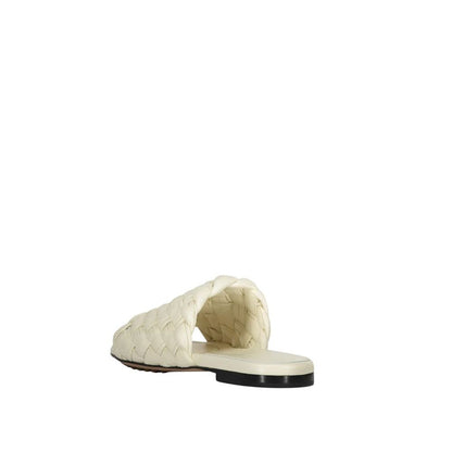 Mules in pelle di agnello bianca Bottega Veneta