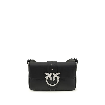Borsa a tracolla PINKO Bos Taurus in pelle di vitello nera