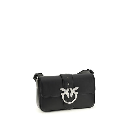 Borsa a tracolla PINKO Bos Taurus in pelle di vitello nera