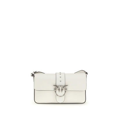 Borsa a tracolla in pelle bianca PINKO