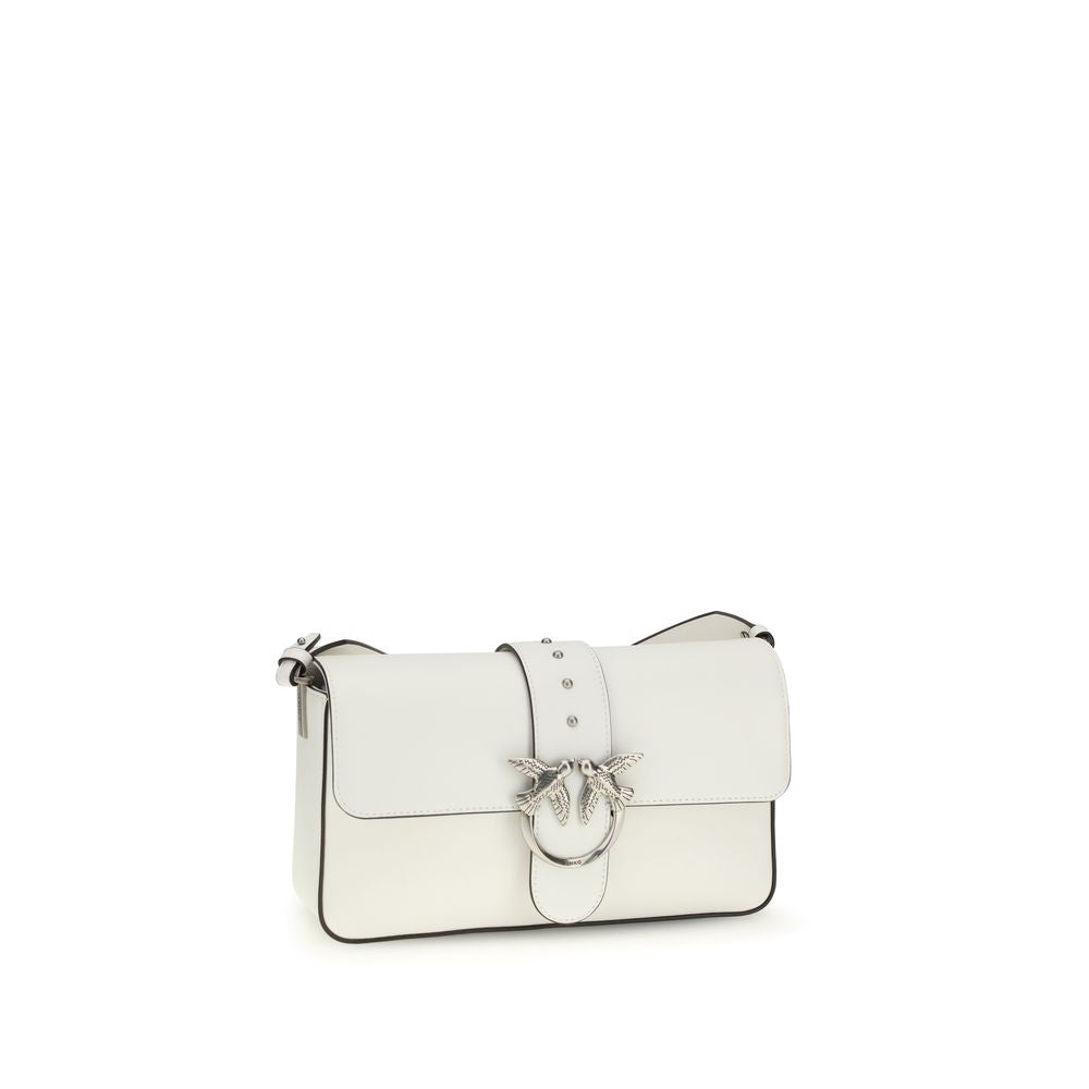 Borsa a tracolla in pelle bianca PINKO