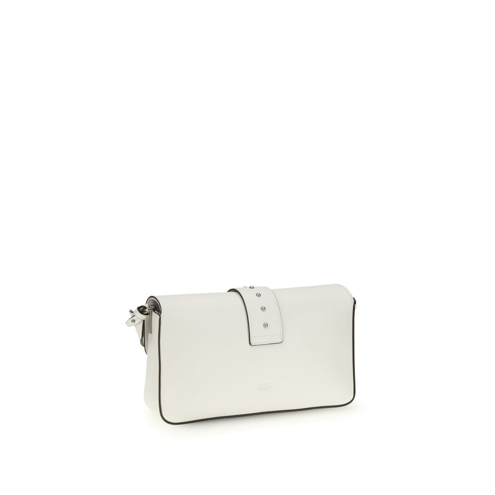 Borsa a tracolla in pelle bianca PINKO