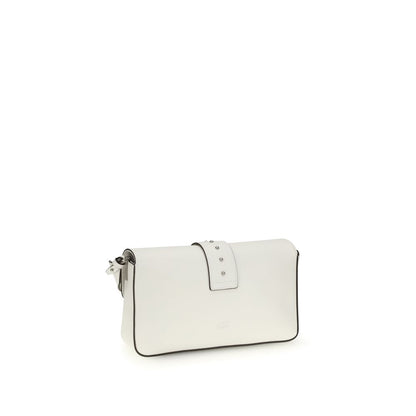 Borsa a tracolla in pelle bianca PINKO