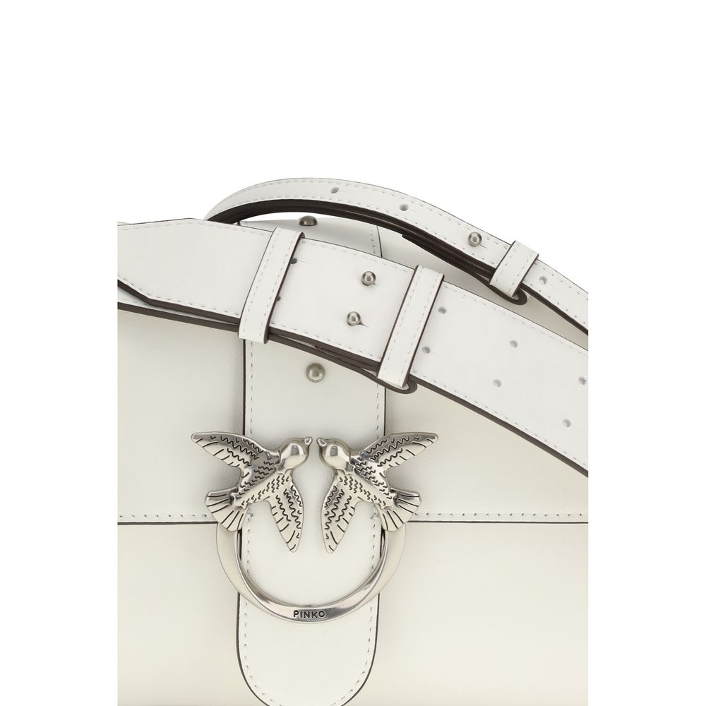 Borsa a tracolla in pelle bianca PINKO