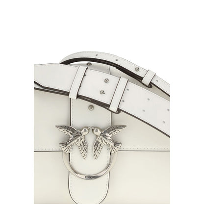 Borsa a tracolla in pelle bianca PINKO