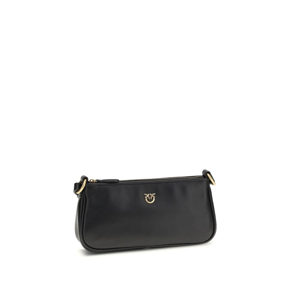 Borsa a tracolla PINKO Bos Taurus in pelle di vitello nera