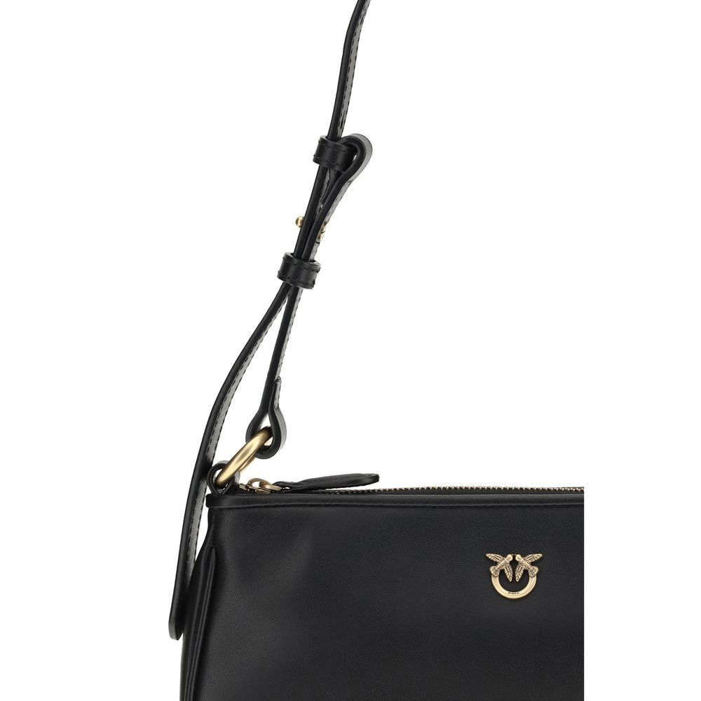 Borsa a tracolla PINKO Bos Taurus in pelle di vitello nera