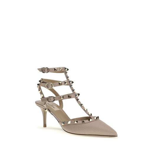 Valentino Garavani - Décolleté Taurus Bos in pelle di vitello grigia