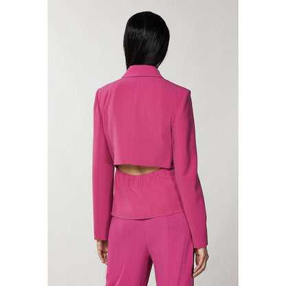 Patrizia Pepe Yellow Polyester Blazer