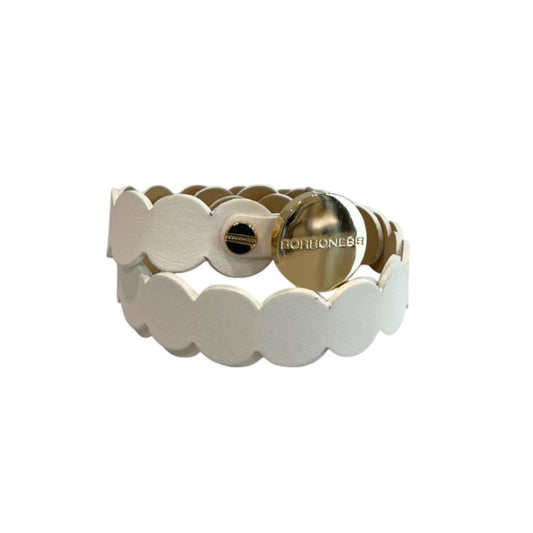 Cintura da donna in vera pelle bianca Borbonese