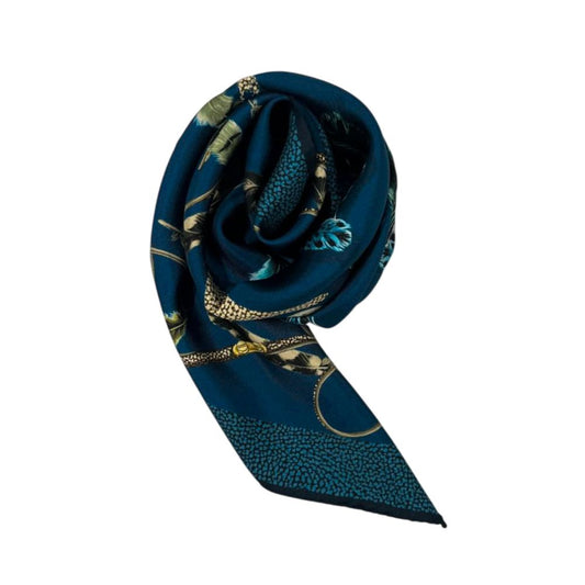 Sciarpa da donna in seta blu Borbonese