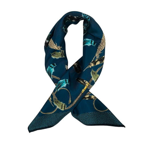 Sciarpa da donna in seta blu Borbonese