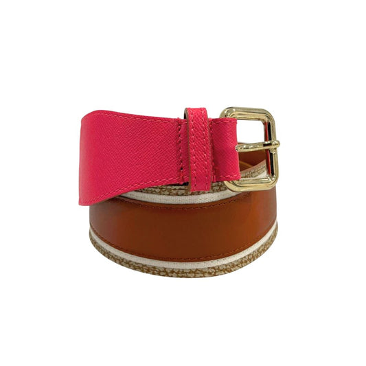 Cintura da donna in vera pelle rosa Borbonese