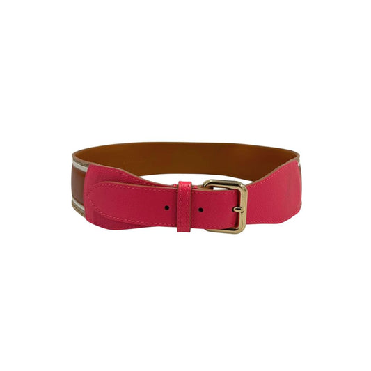 Cintura da donna in vera pelle rosa Borbonese