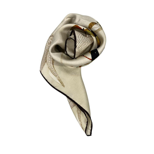 Sciarpa in seta beige Borbonese