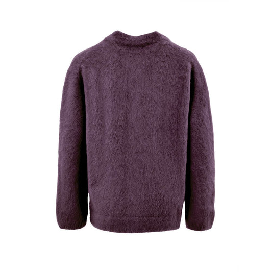 Cardigan in lana bordeaux Gran Sasso