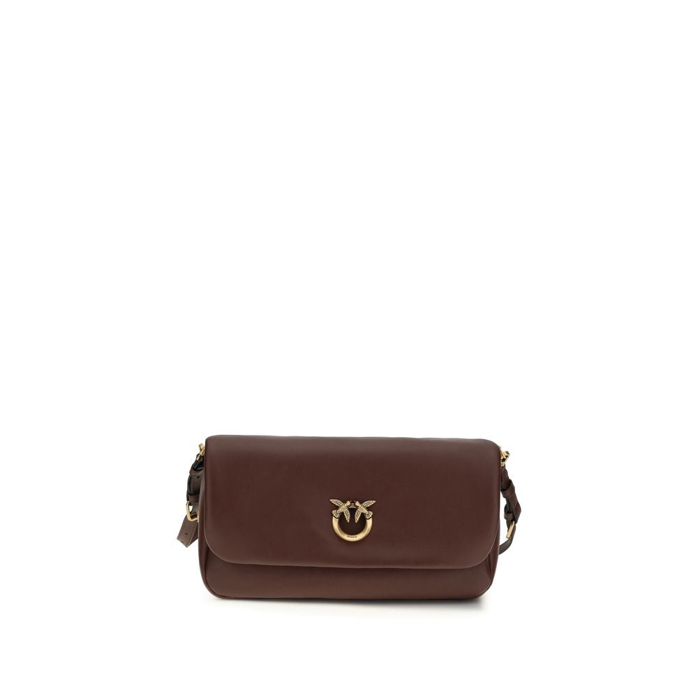 Borsa a tracolla PINKO Bos Taurus in pelle di vitello marrone
