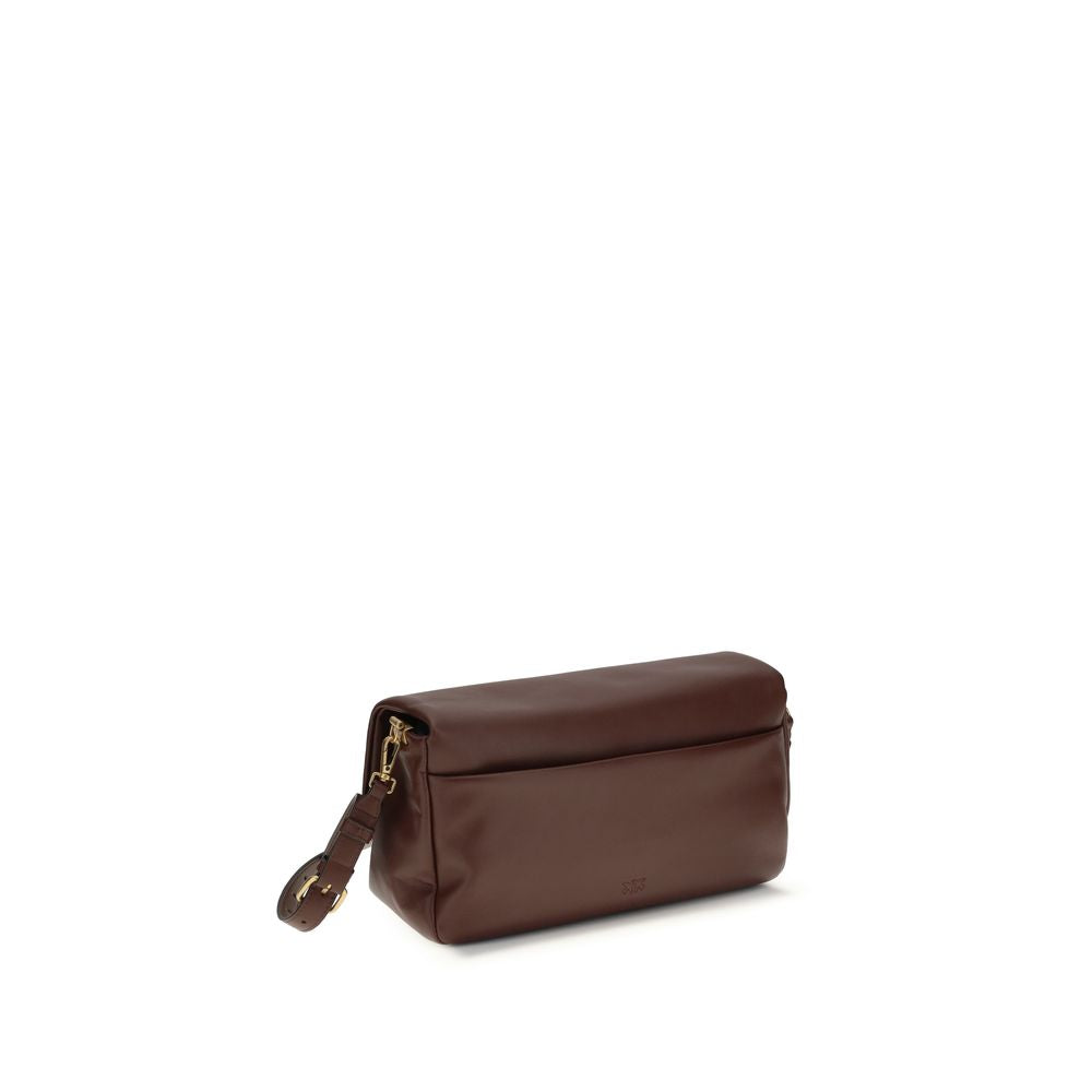 Borsa a tracolla PINKO Bos Taurus in pelle di vitello marrone