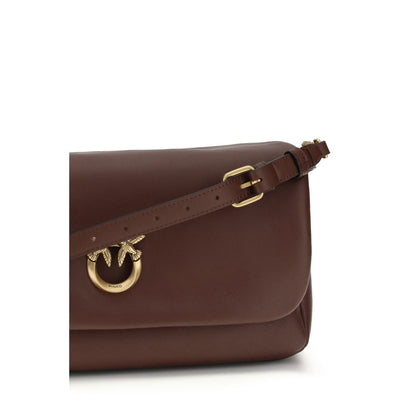 Borsa a tracolla PINKO Bos Taurus in pelle di vitello marrone