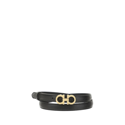 Cintura sottile Ferragamo in pelle di vitello marrone Bos Taurus