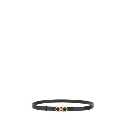 Cintura sottile Ferragamo in pelle di vitello marrone Bos Taurus