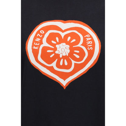 T-shirt nera in cotone Kenzo