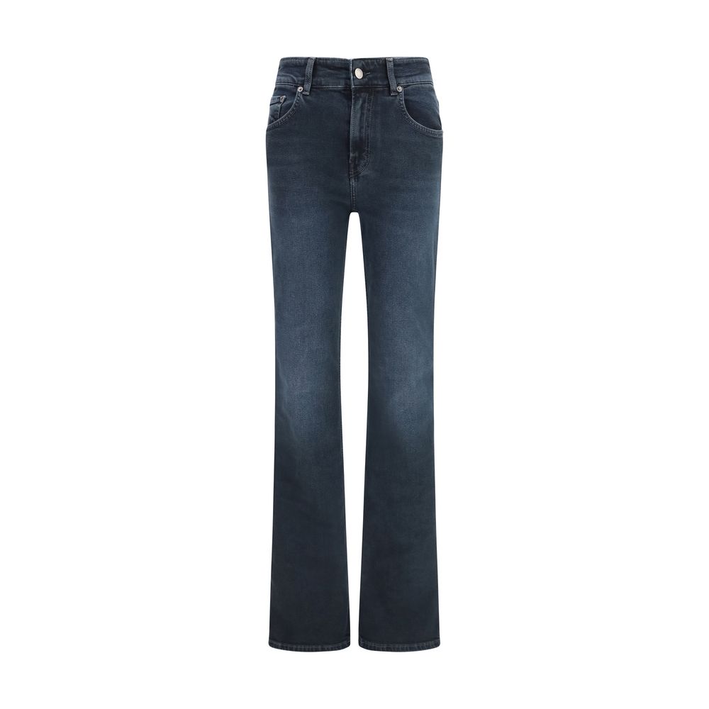 Jeans svasati in cotone blu Haikure