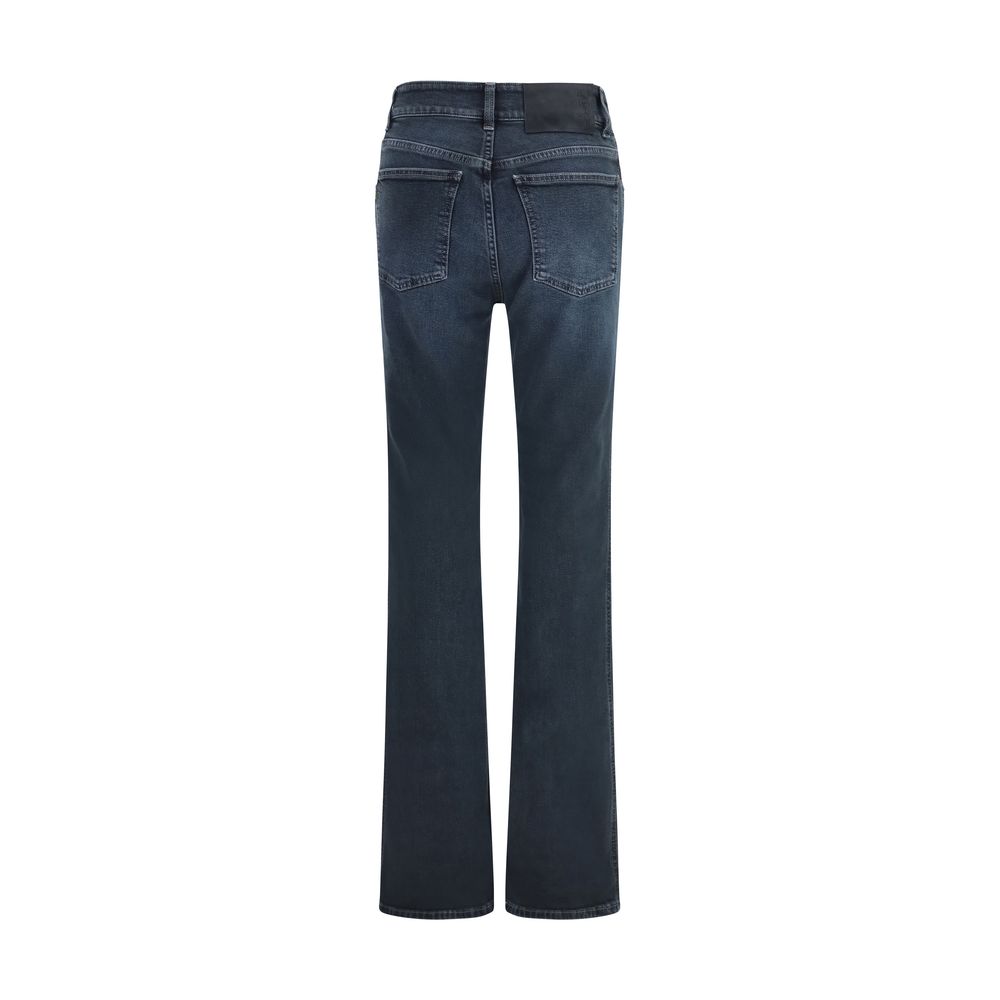 Jeans svasati in cotone blu Haikure