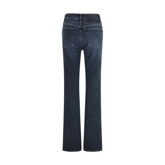 Jeans svasati in cotone blu Haikure