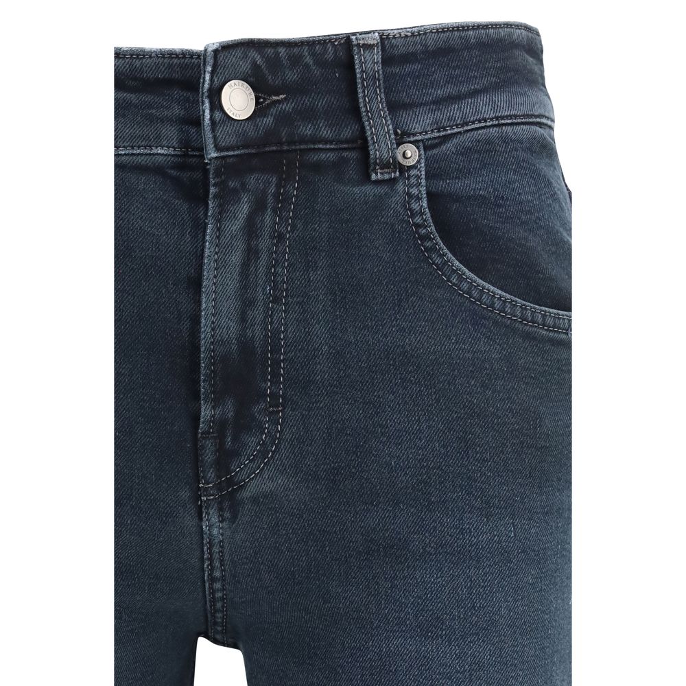 Jeans svasati in cotone blu Haikure
