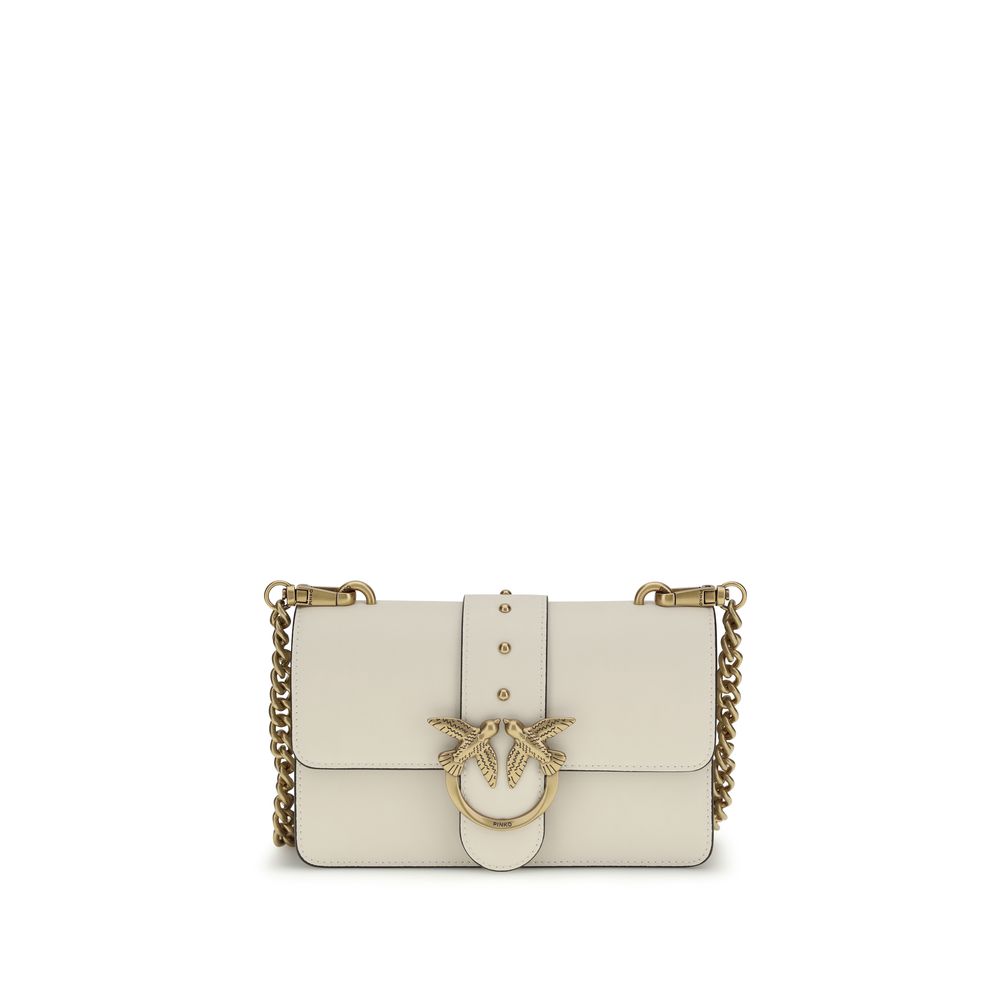 Borsa a tracolla PINKO Bos Taurus in pelle di vitello beige