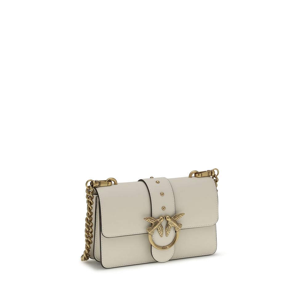 Borsa a tracolla PINKO Bos Taurus in pelle di vitello beige
