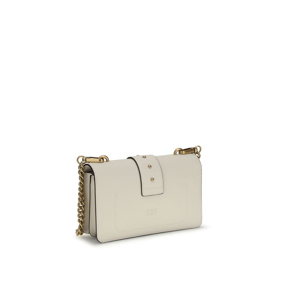 Borsa a tracolla PINKO Bos Taurus in pelle di vitello beige