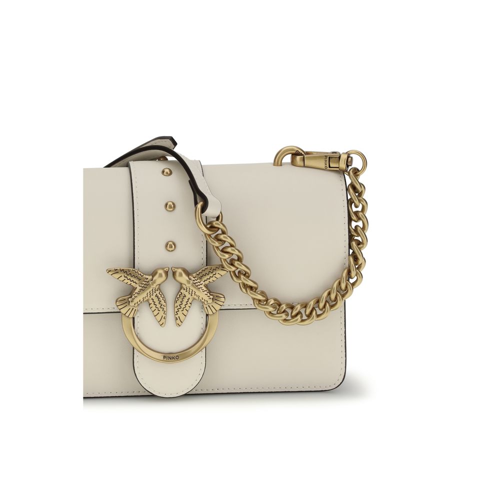 Borsa a tracolla PINKO Bos Taurus in pelle di vitello beige