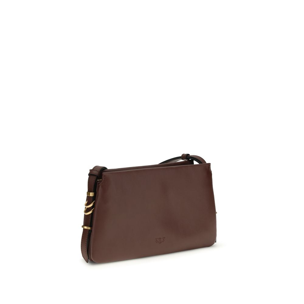 Borsa a tracolla PINKO Bos Taurus in pelle di vitello marrone