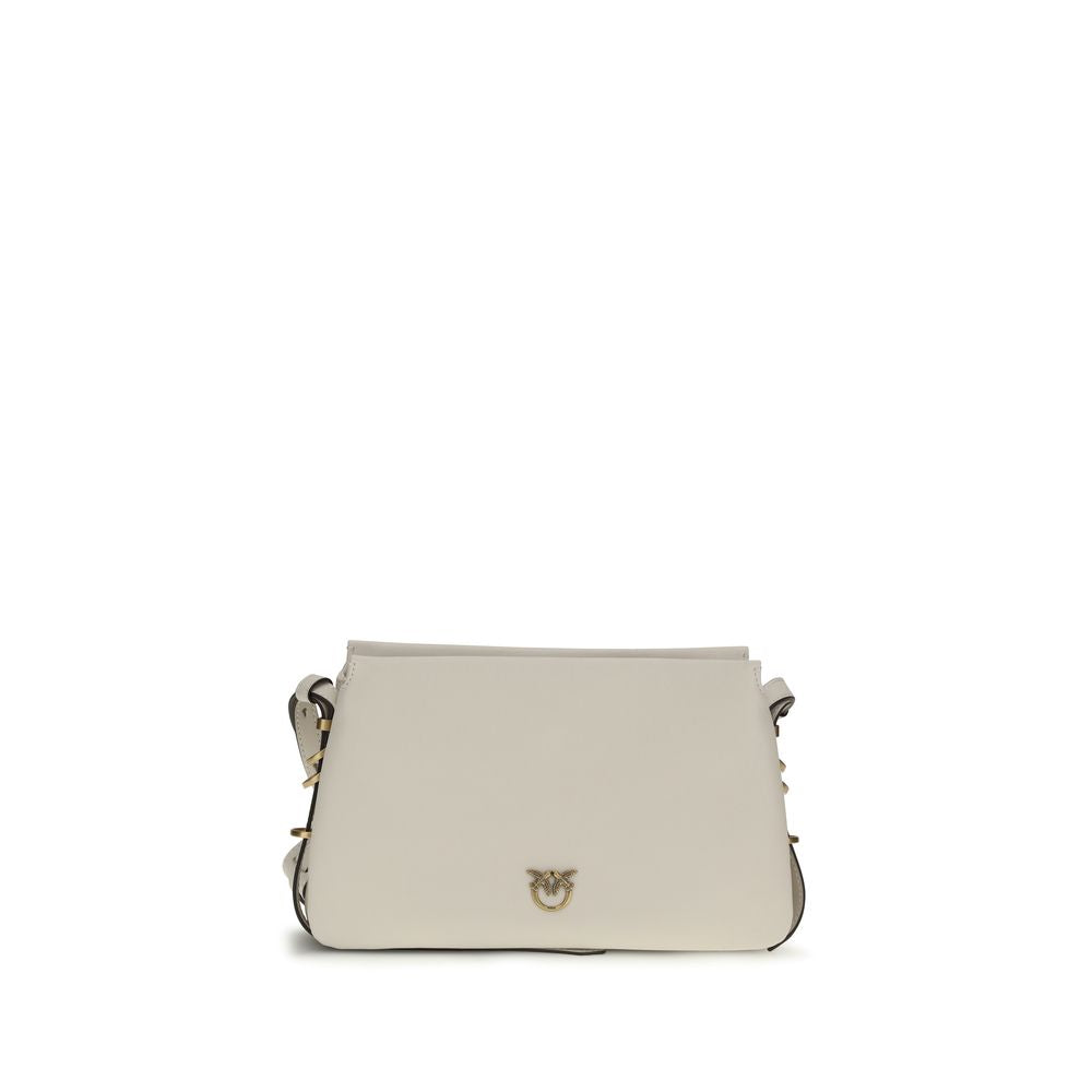 Borsa a tracolla PINKO Bos Taurus in pelle di vitello bianca