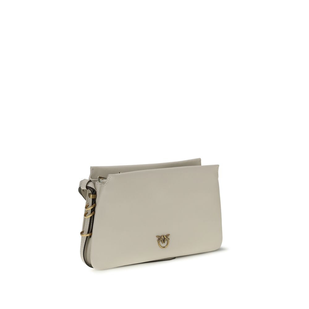 Borsa a tracolla PINKO Bos Taurus in pelle di vitello bianca