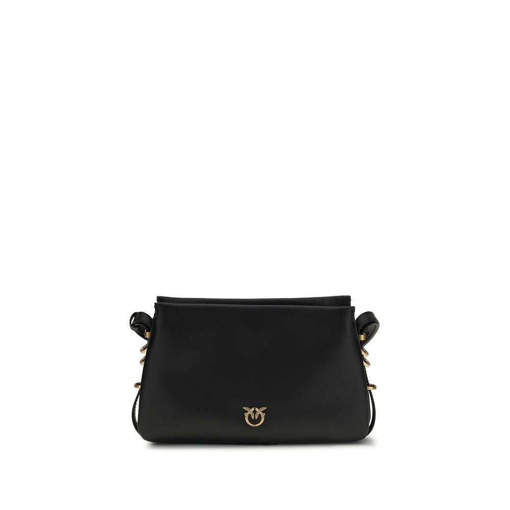 Borsa a tracolla PINKO Bos Taurus in pelle di vitello nera