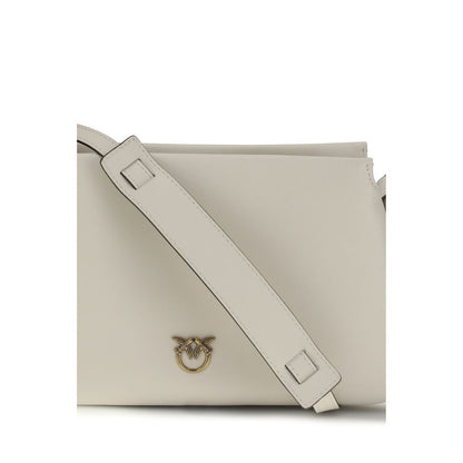 Borsa a tracolla PINKO Bos Taurus in pelle di vitello bianca