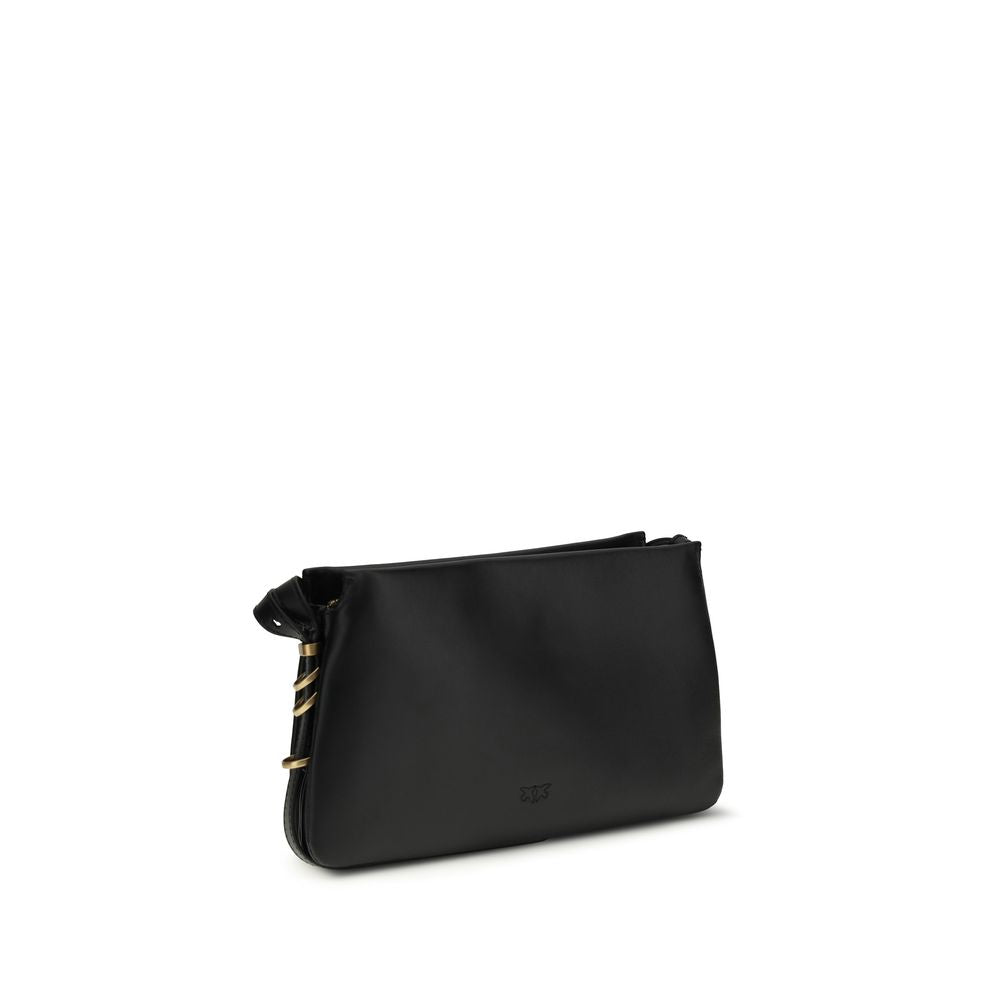 Borsa a tracolla PINKO Bos Taurus in pelle di vitello nera