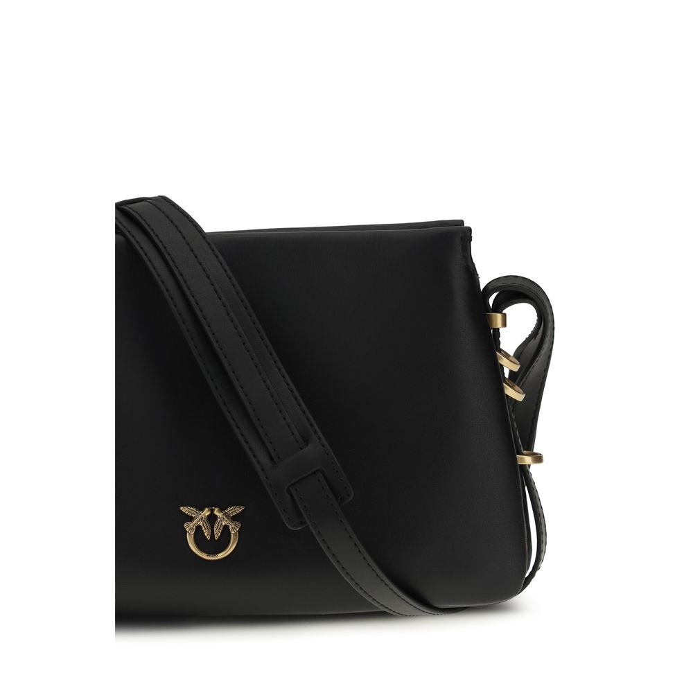 Borsa a tracolla PINKO Bos Taurus in pelle di vitello nera