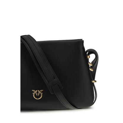 Borsa a tracolla PINKO Bos Taurus in pelle di vitello nera