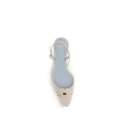 Valentino Garavani Beige Goatskin Ballet Flats
