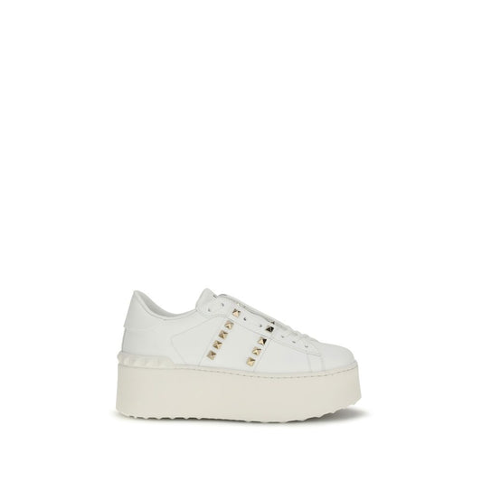 Sneakers con plateau Bos Taurus in pelle di vitello bianca Valentino Garavani