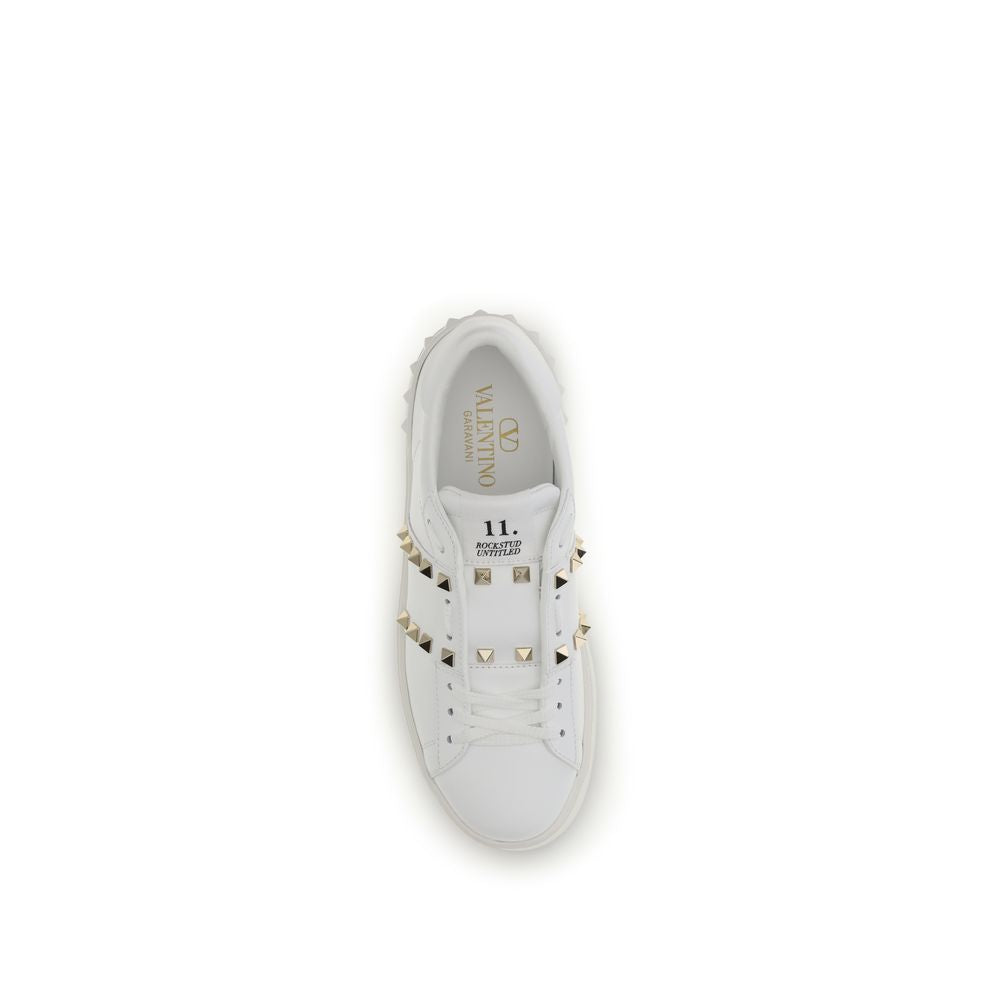 Sneakers con plateau Bos Taurus in pelle di vitello bianca Valentino Garavani