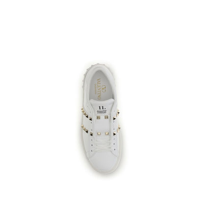 Sneakers con plateau Bos Taurus in pelle di vitello bianca Valentino Garavani