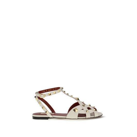Sandali bassi Valentino Garavani in pelle di capra beige